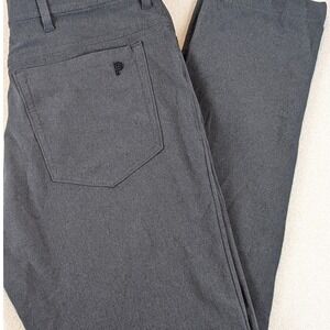 Public Rec Mens Gray Performance Golf Pants Flat Front Stretch Slim Fit 33x32